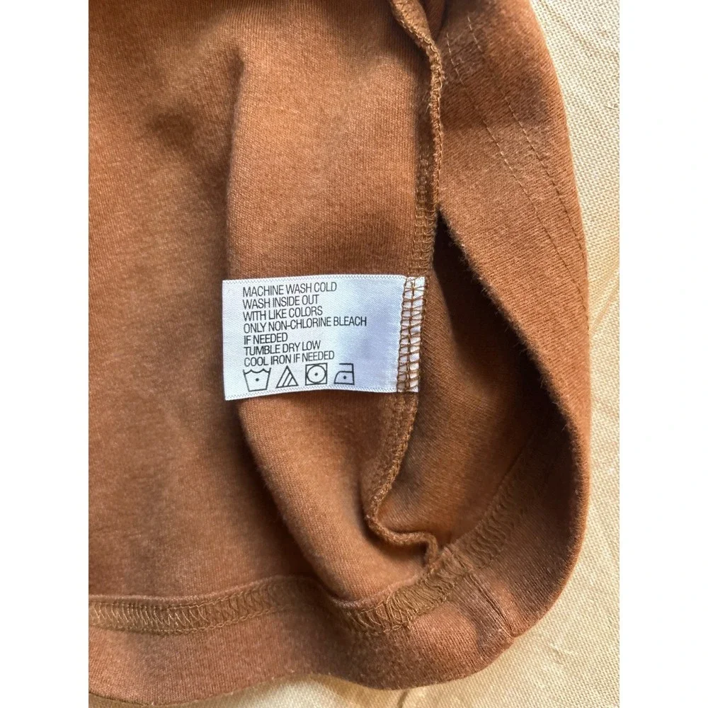 Orvis Mock Neck Shirt Mens XXL Brown Excellent Heathered Cotton Blend LS